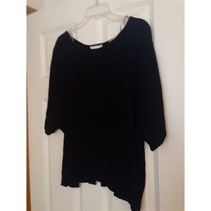 Black flowy latter back top