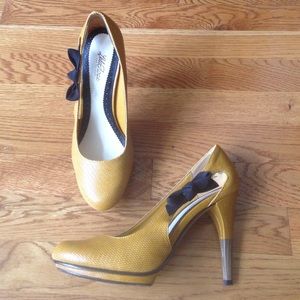 Mustard high heels