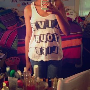 White shirt with print