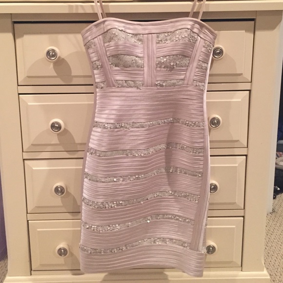 Champaign fitted dress worn once