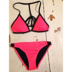 [RESERVED]Topshop Bright Coral Two Peice