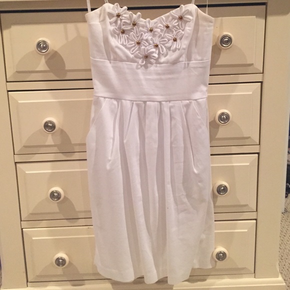 White strapless dress worn twice