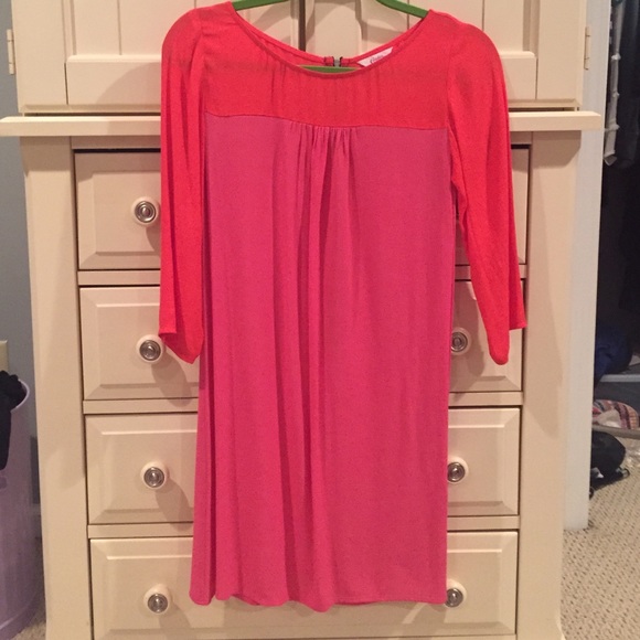 Bright orange and pink dress never worn