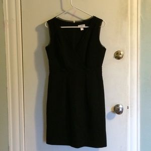 Black LOFT sheath dress with chiffon detail