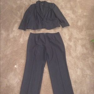 Grey & Black Pinstriped Ladies Suit