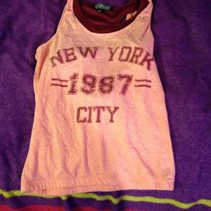 New York peach shirt