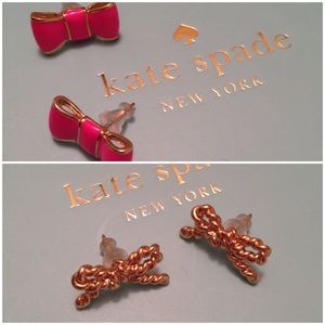 BUNDLE: Kate Spade Pink Bow/Knotted Bow Studs