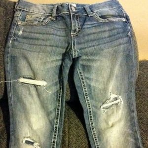 Distressed jeans