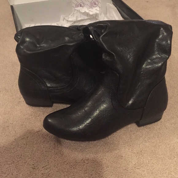 Real black leather Alfani boots