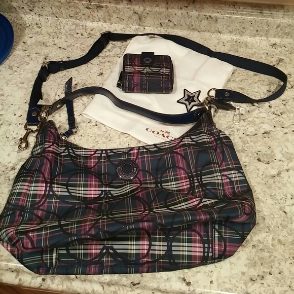 Sold Sold Coach Poppy Tartan. NWT