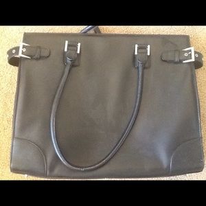 Black leather Computer Bag