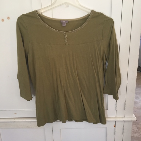 J. Jill 3/4 sleeve T-Shirt with velvet trim