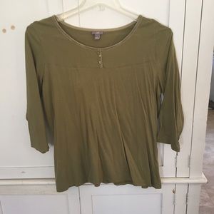 J. Jill 3/4 sleeve T-Shirt with velvet trim