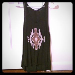 Black Brandy Melville Aztec tank