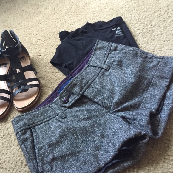 Black, gray, gold shorts