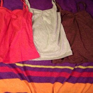 3 spaghetti strap shirts