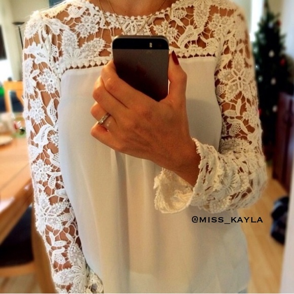 Tops - White Lace Top