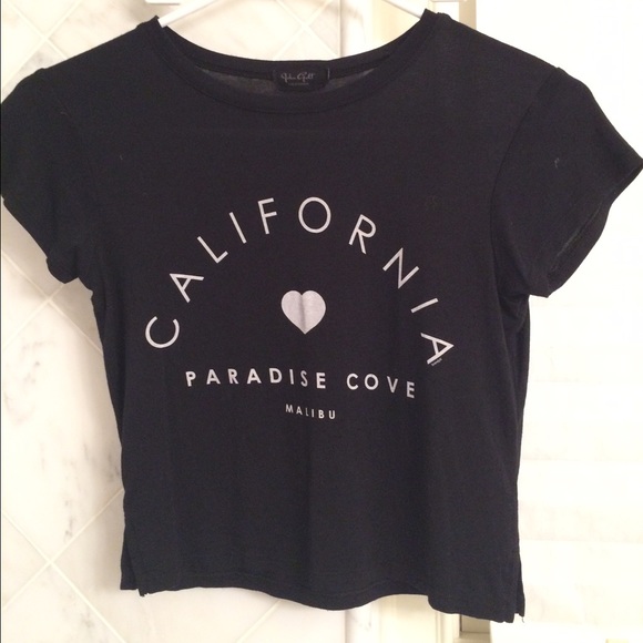 Brandy Melville Tops - Brandy Melville Black Crop Tee