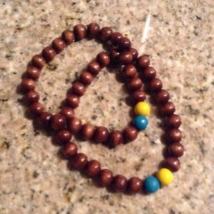 Wood beaded bracelets