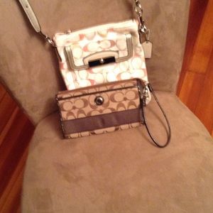 Coach Crossbody and wristlet bundle