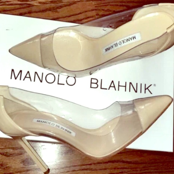 manolo blahnik pvc pumps