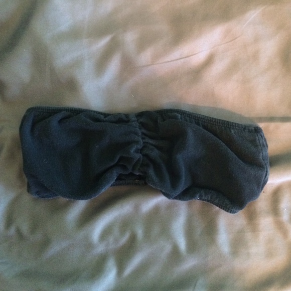 🔴brandy melville Ruched black Bandeau