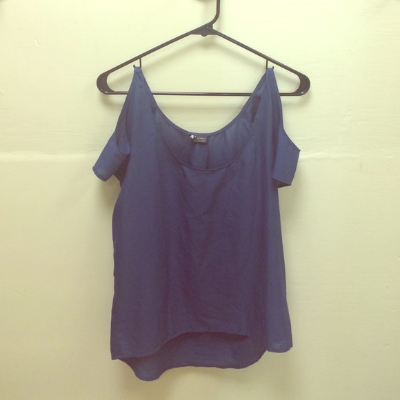 Urban outfitters sparkle & fade navy blue blouse