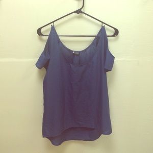 Urban outfitters sparkle & fade navy blue blouse