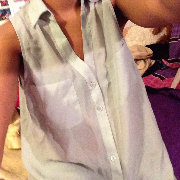 Green button shirt