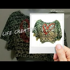 🔖Red Tag Crop Leopard Tshirt