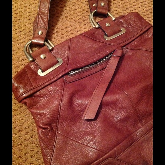 b. makowsky Bags Brown Leather Bag With Leopard Lining Poshmark