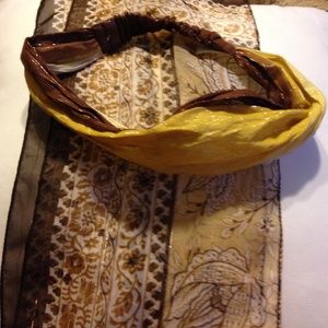 Brown scarf and headband