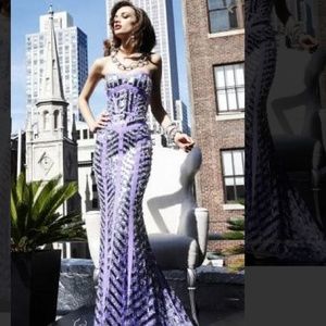 Authentic Sherri Hill Beaded "Mirror" dress.