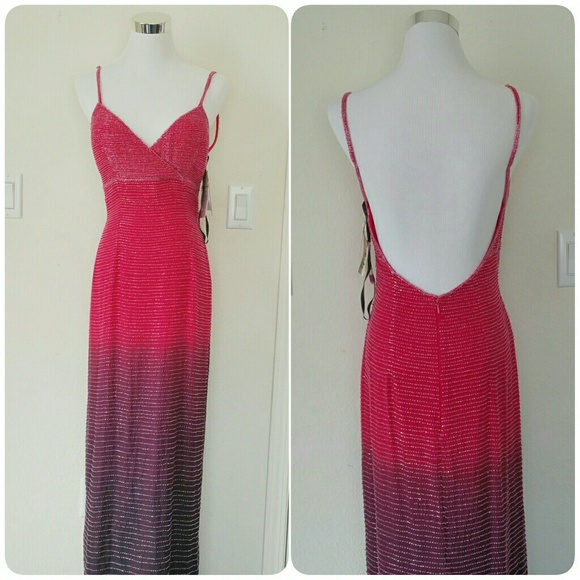 Andretta Donatello Dresses & Skirts - 🎀BOGO FREE🎀 Ombre silk beaded evening gown dress