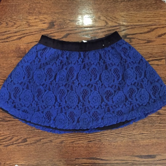 Royal blue lace skirt