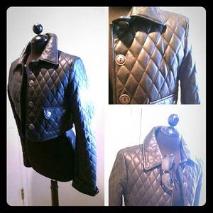 Arden B short Black Leather Jacket