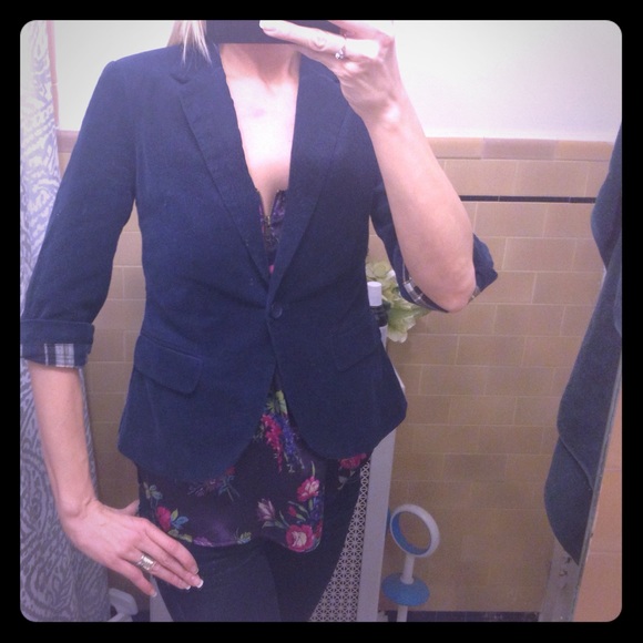 Blue corduroy blazer