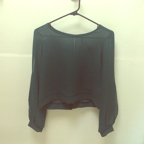 Sheer emerald green blouse - Picture 1 of 2