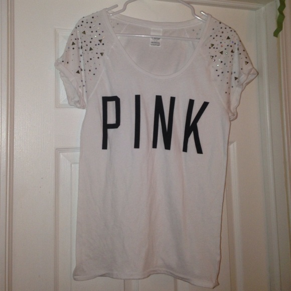Pink sparkle shoulder t-shirt