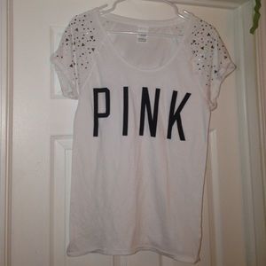 Pink sparkle shoulder t-shirt