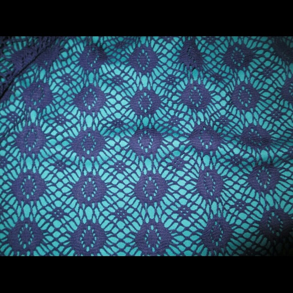 City Triangles aqua and navy dress - Picture 3 of 4