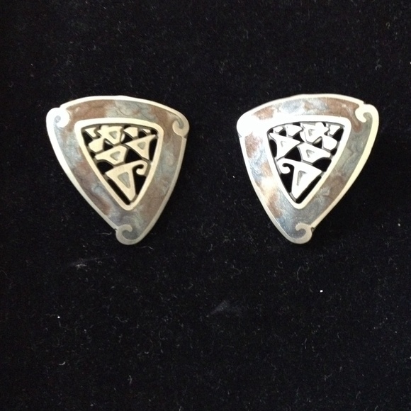 Berebl Copyright Hand-Painted Pierced Earrings