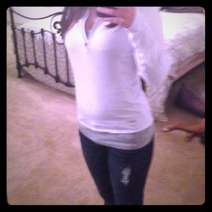 White Nike Quarter Zip Pullover