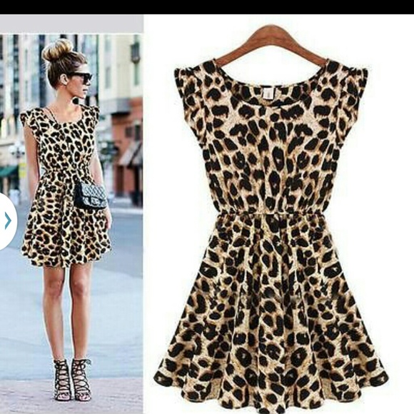 Dresses & Skirts - Leopard Print Skater Dress