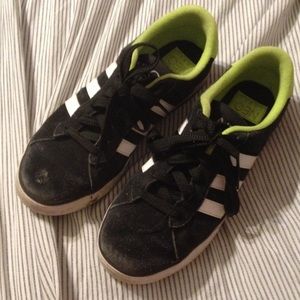 Unisex Adidas NEO Black/White/Lime Shoes