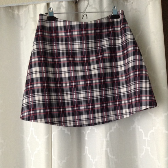 Missguided Plaid A-line Skirt