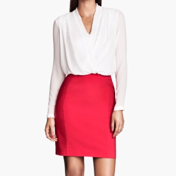 H&M Skirts Pink Pencil Skirt Poshmark