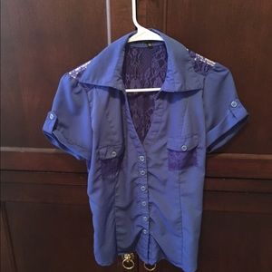 Royal blue button up with collar