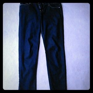 Dark wash skinny jeans