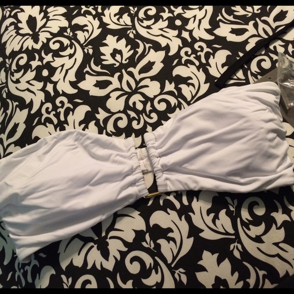 White bathing suit top